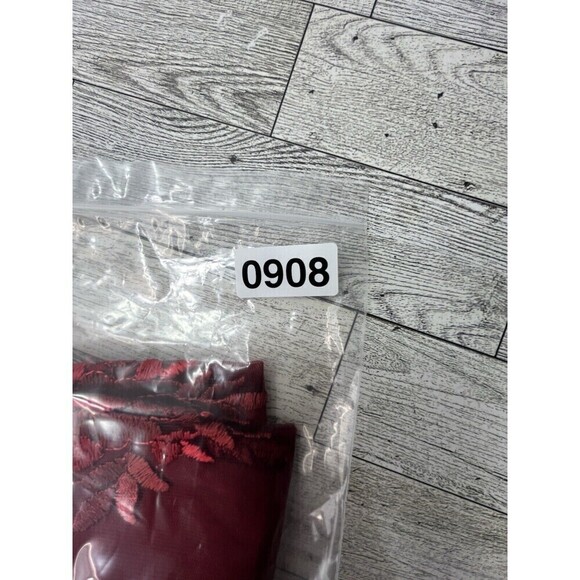 Venus Embroidered Lace Red Mini Lined Skirt Romantic Goth Fairy Sz 8 - Picture 10 of 10